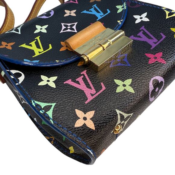 Louis Vuitton Multicolor Heartbreaker Bag Monogram Crossbody Vintage Black LV - Picture 9 of 16
